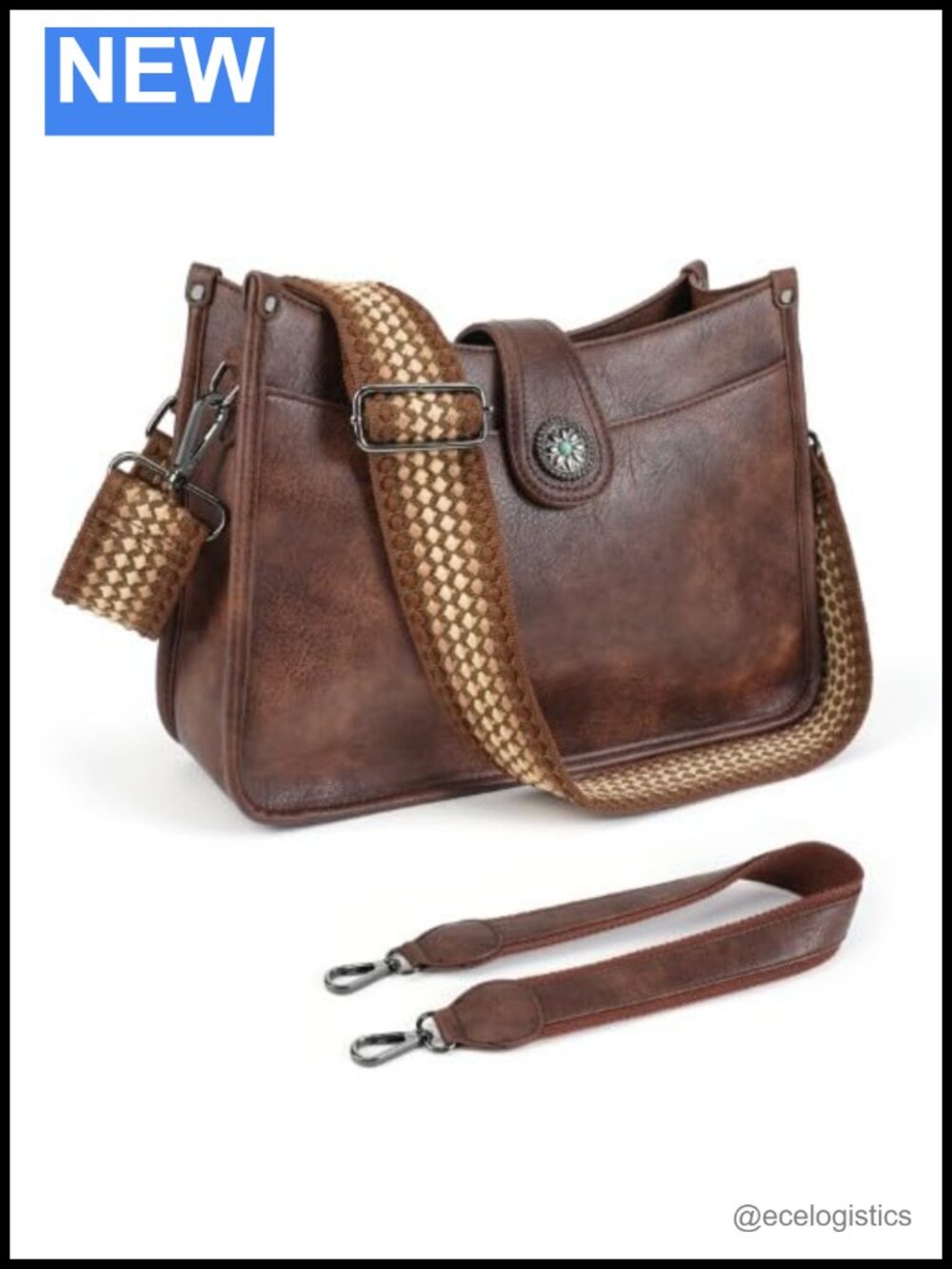 Hobo Crossbody Bag Women Vegan Leather Purse